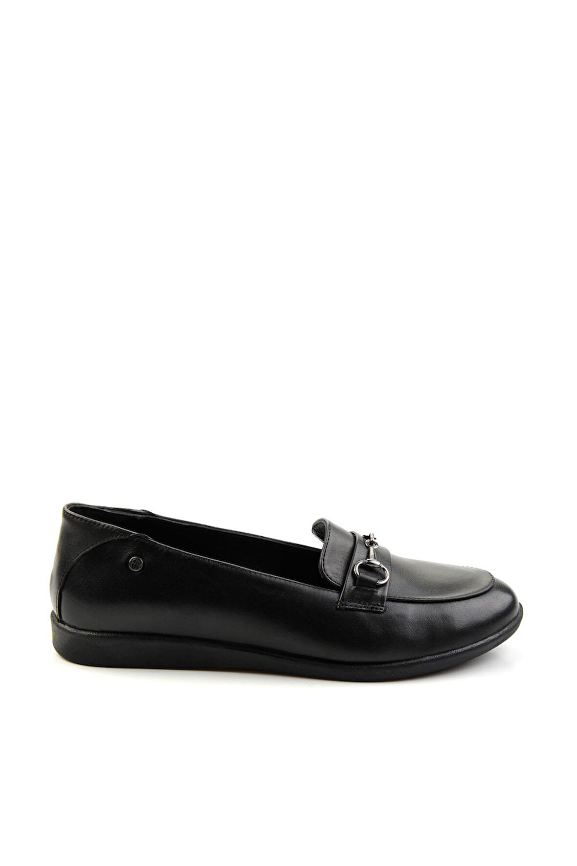 Siyah Hakiki Deri Kadın Loafer Ayakkabı K01087238403