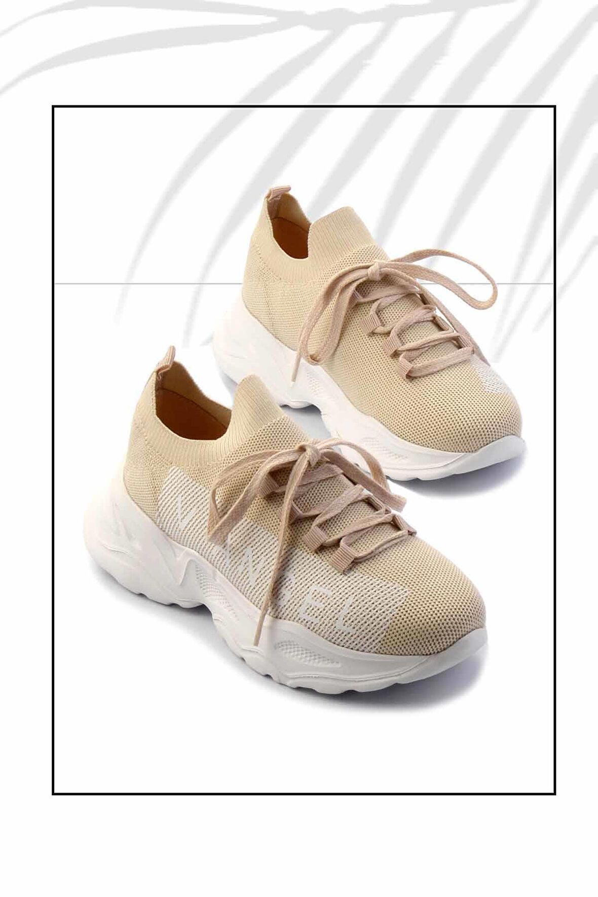 Bej Triko  Kadın Sneaker K01120100182