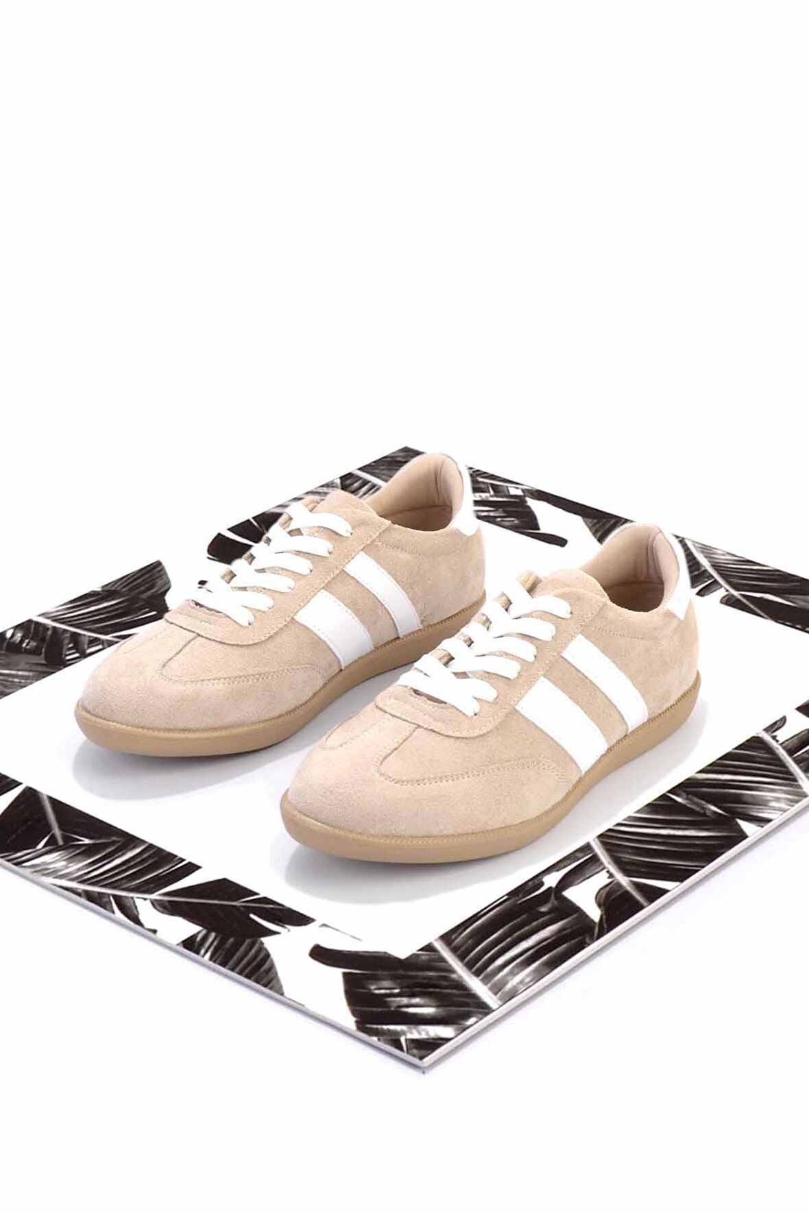 Bej Süet  Kadın Sneaker K01179457302