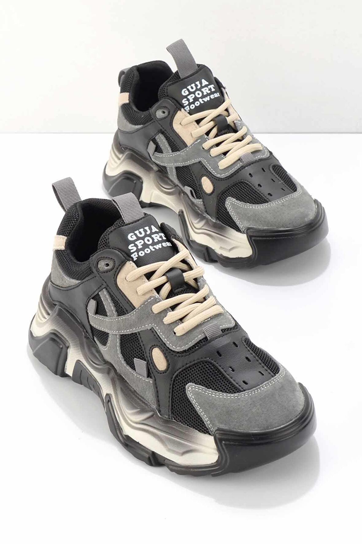 Siyah Süet Hakiki Deri Kadın Sneaker K01185037102