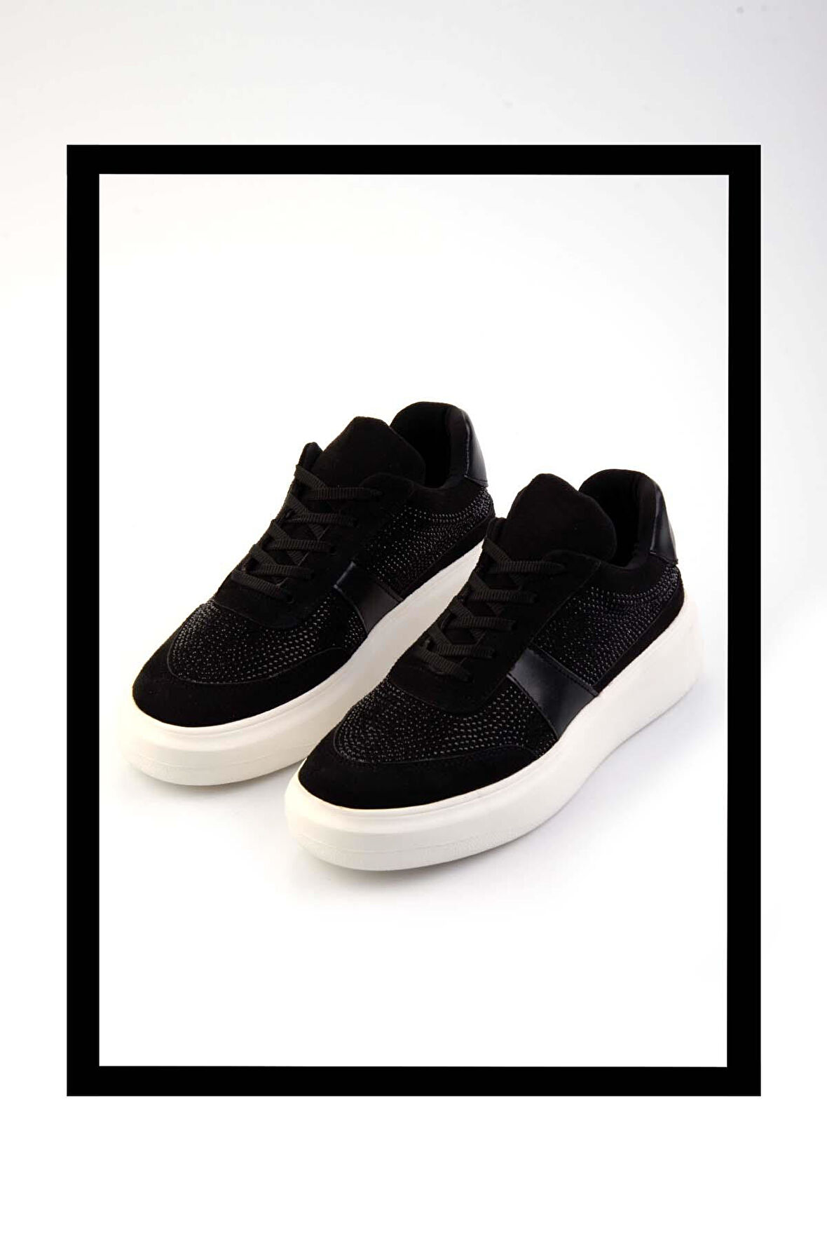 Siyah Süet  Kadın Sneaker K01212041802