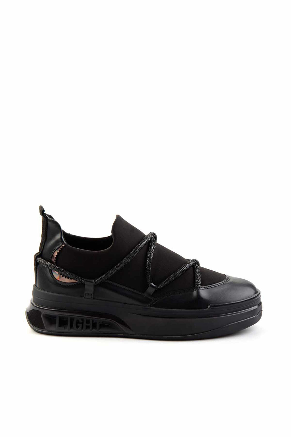 Siyah Streç  Kadın Sneaker K01212040517