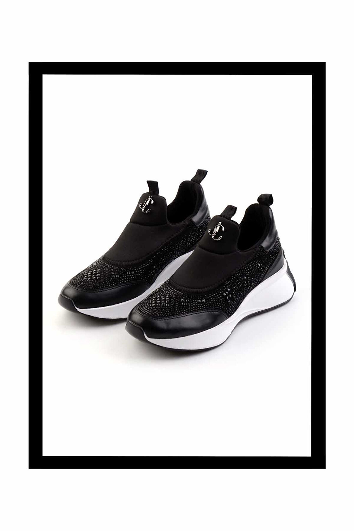 Siyah Streç  Kadın Sneaker K01234072017