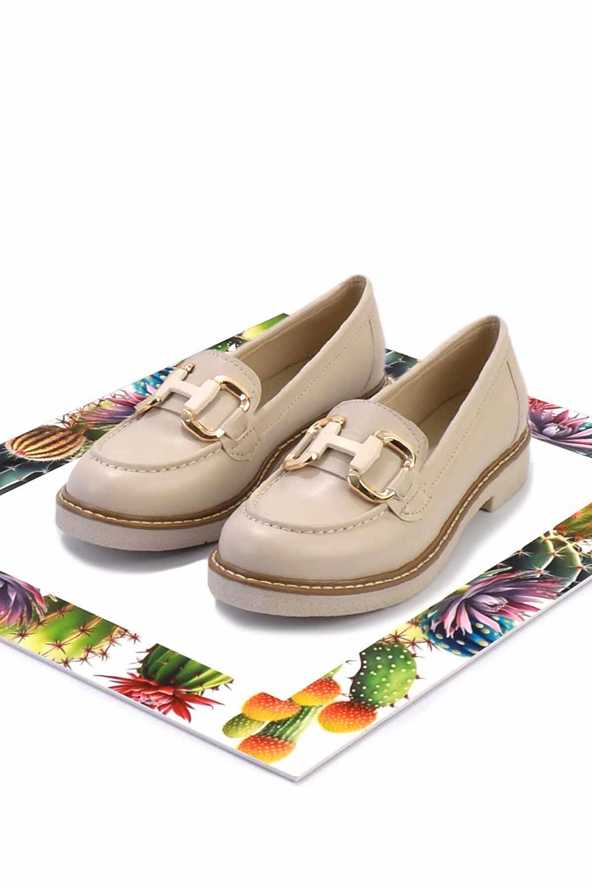 Bej  Kadın Loafer Ayakkabı K01257067509