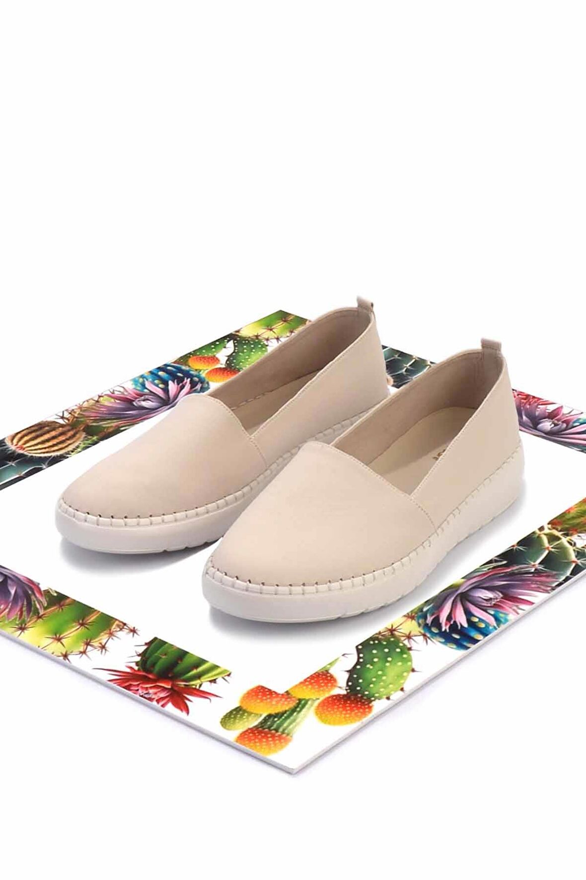 Bej Kumaş  Kadın Casual Ayakkabı K01309240104