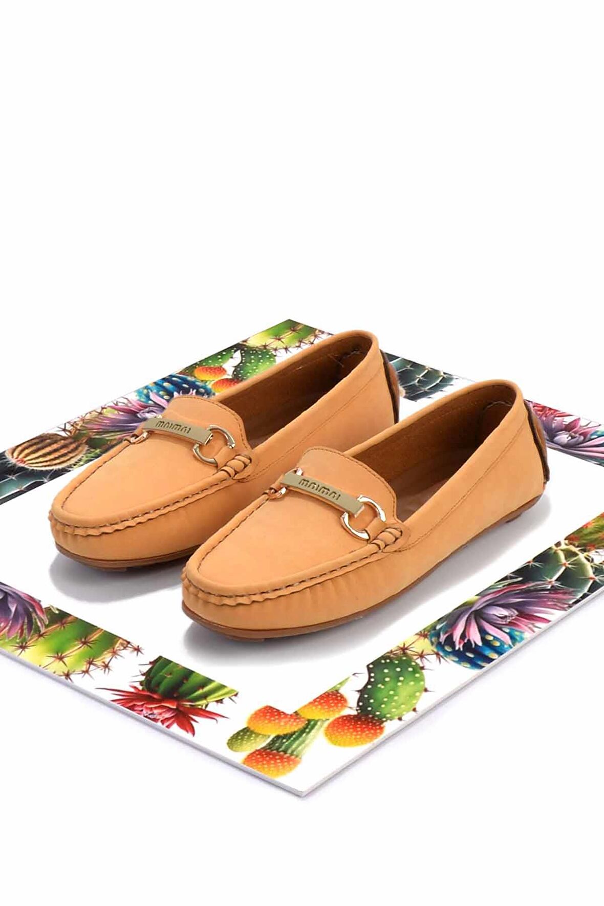 Turuncu Nubuk  Kadın Loafer Ayakkabı K01309100501