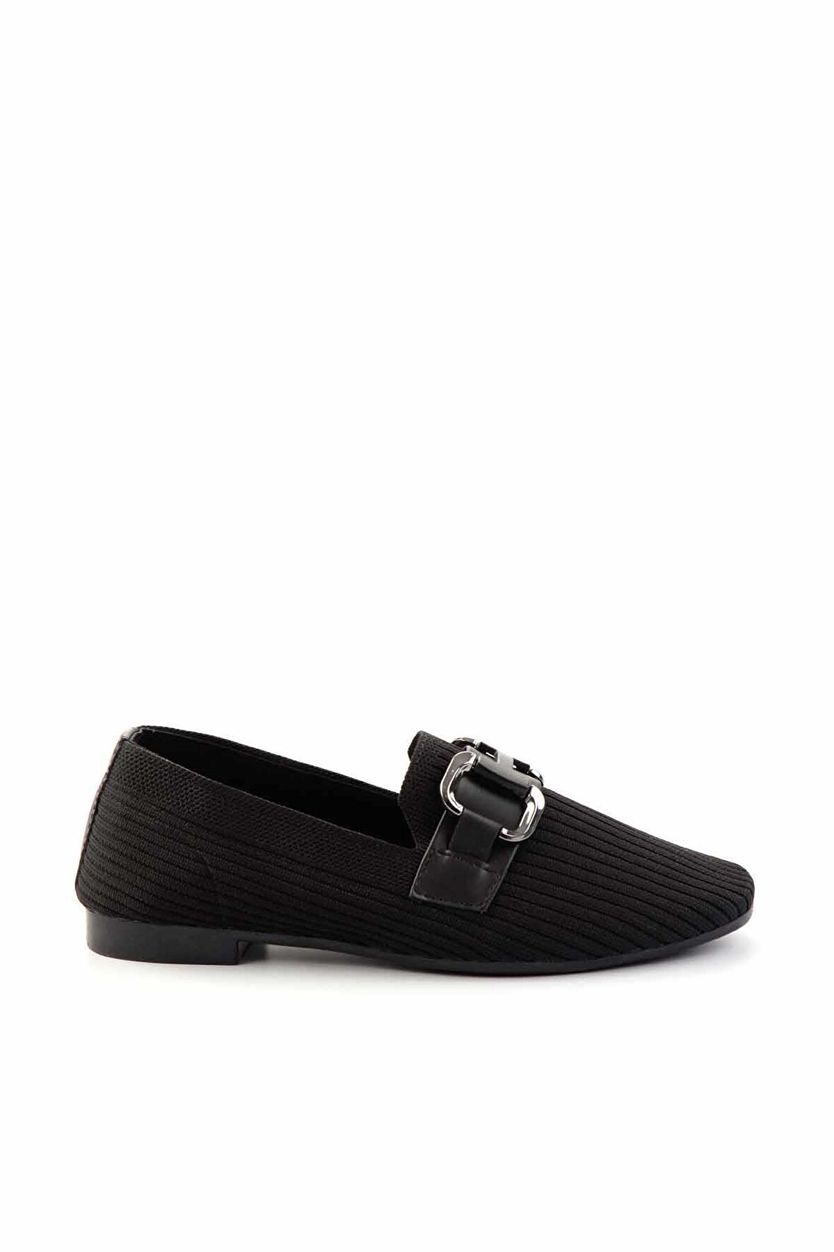Siyah Triko  Kadın Loafer Ayakkabı K01320302382