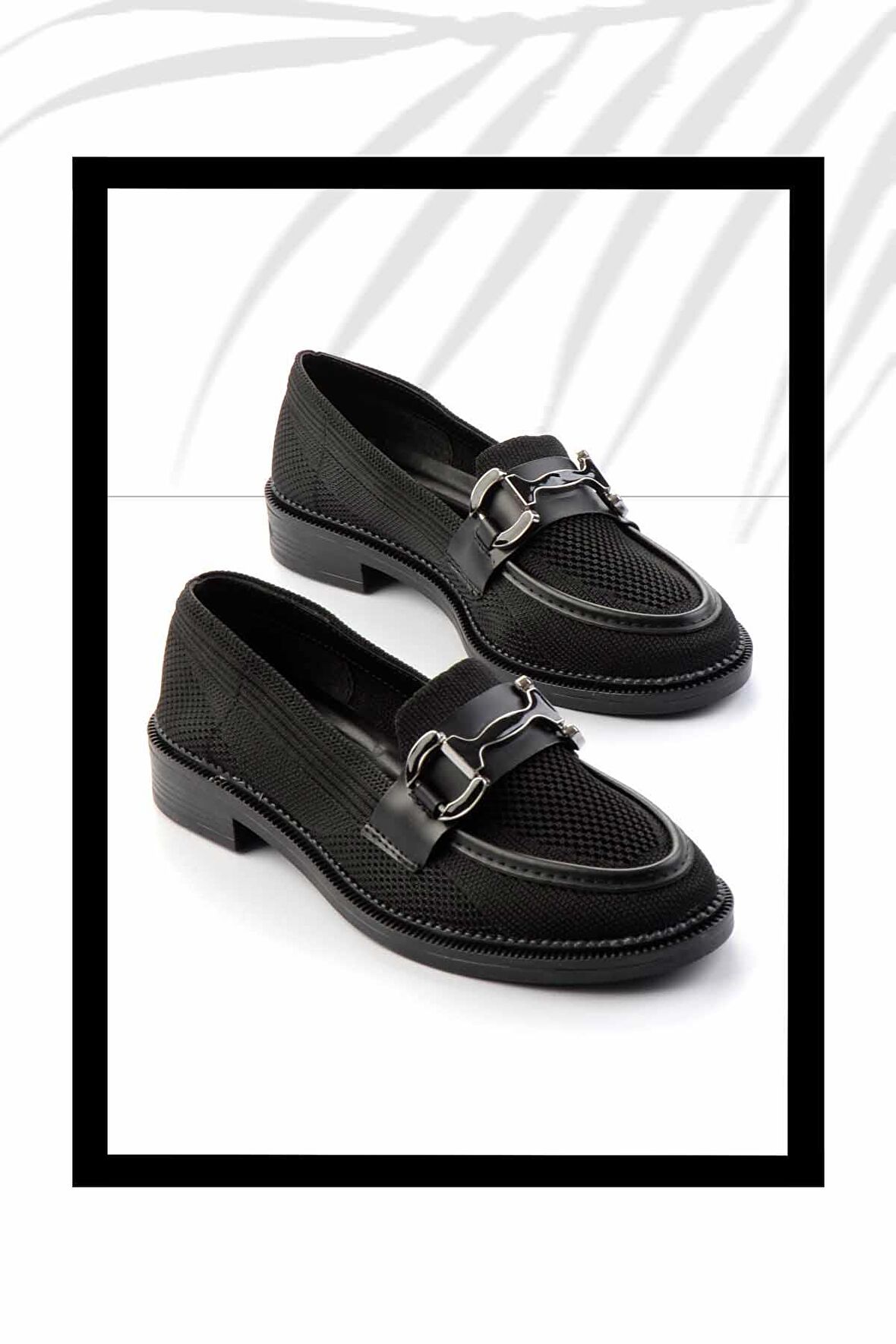 Siyah Triko  Kadın Loafer Ayakkabı K01362245682