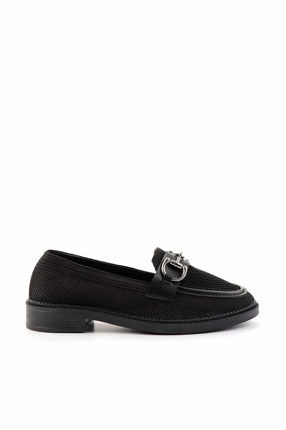 Siyah Triko  Kadın Loafer Ayakkabı K01362245882