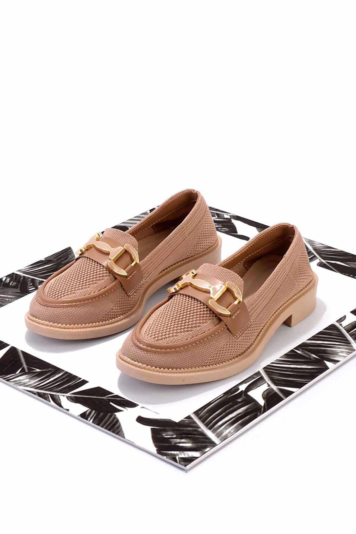 Nude Triko  Kadın Loafer Ayakkabı K01362245682