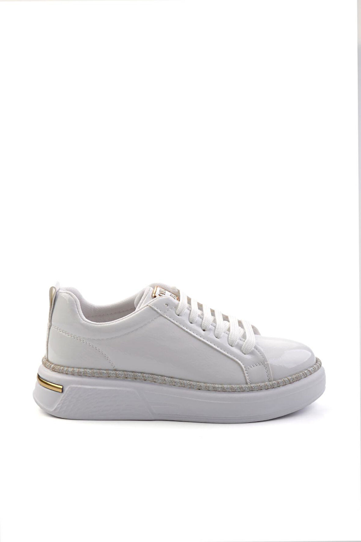 Beyaz Rugan  Kadın Sneaker K01377024008