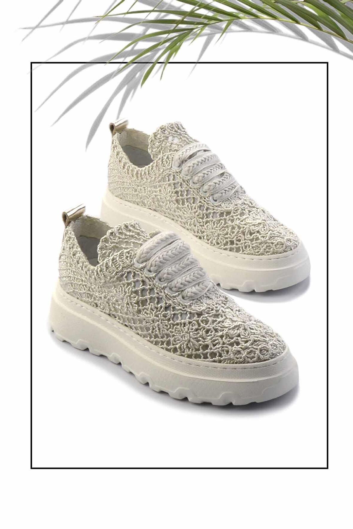 Lame Örgü  Kadın Sneaker K01459301816