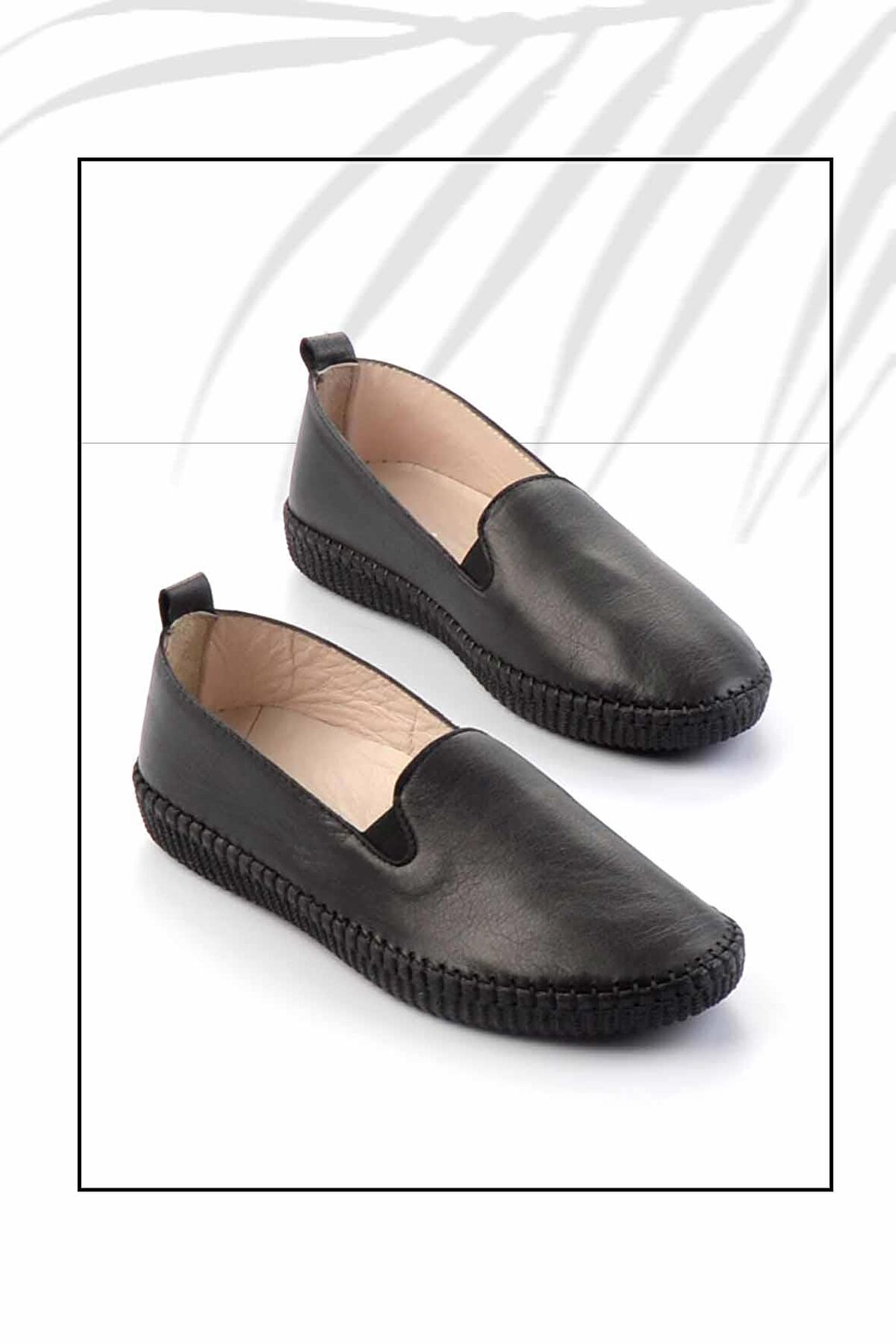 Siyah Hakiki Deri Kadın Babet K01462025203