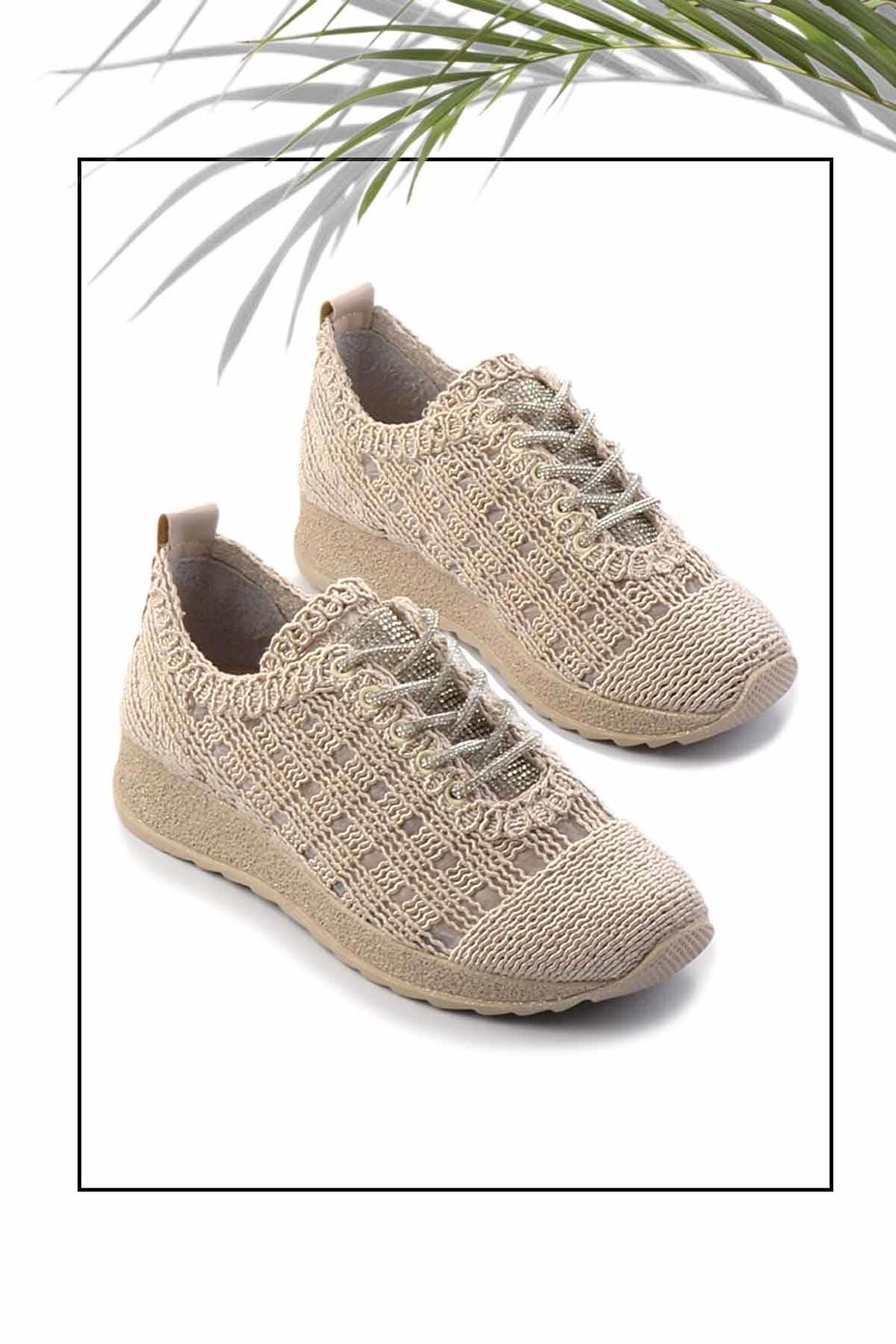 Nude Örgü  Kadın Casual Ayakkabı K01461055516
