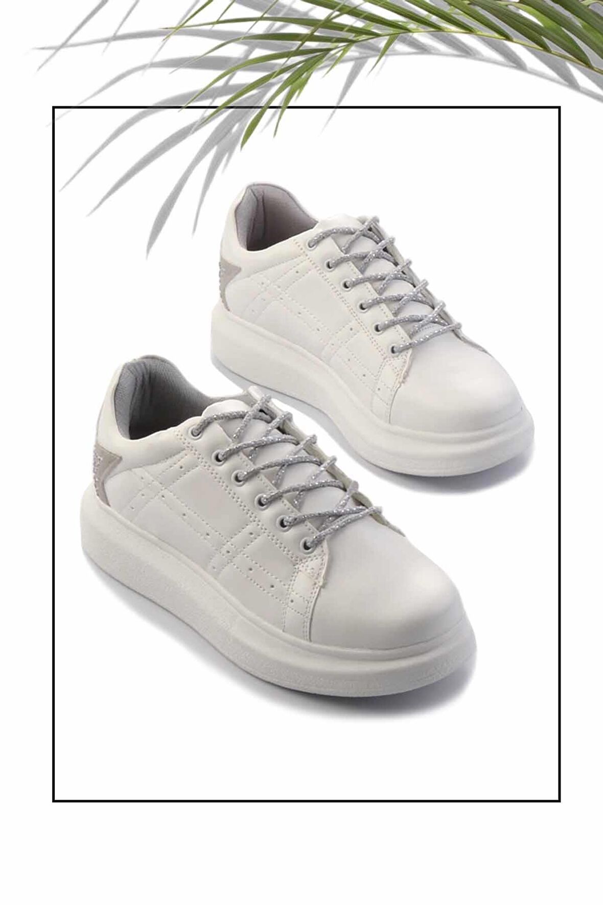 Beyaz  Kadın Sneaker K01478103509