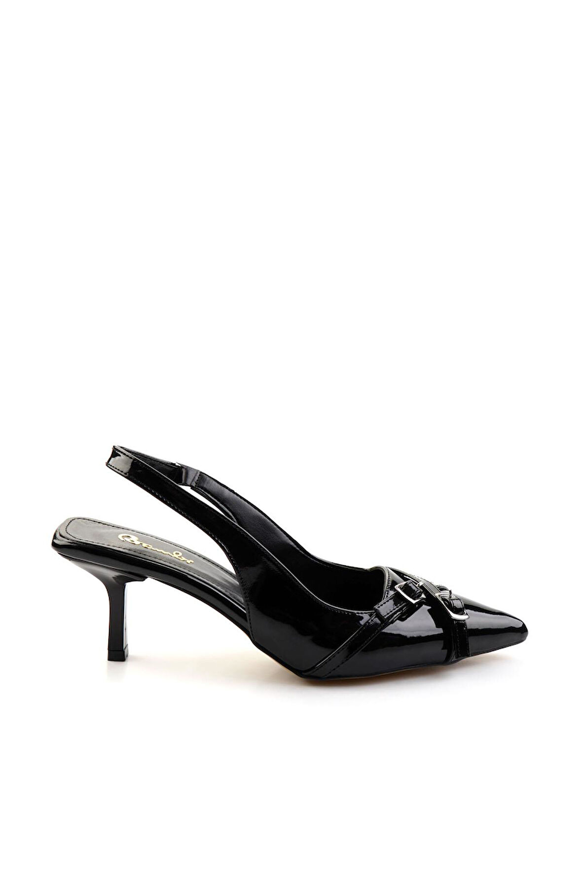 Siyah Rugan  Kadın Klasik Topuklu Ayakkabı K01473010608