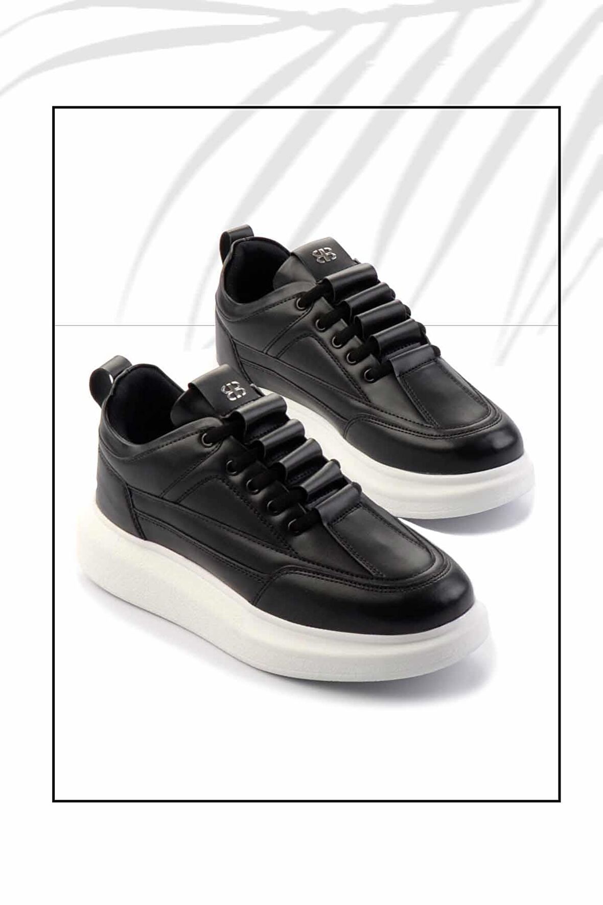 Siyah Beyaz  Kadın Sneaker K01478103409