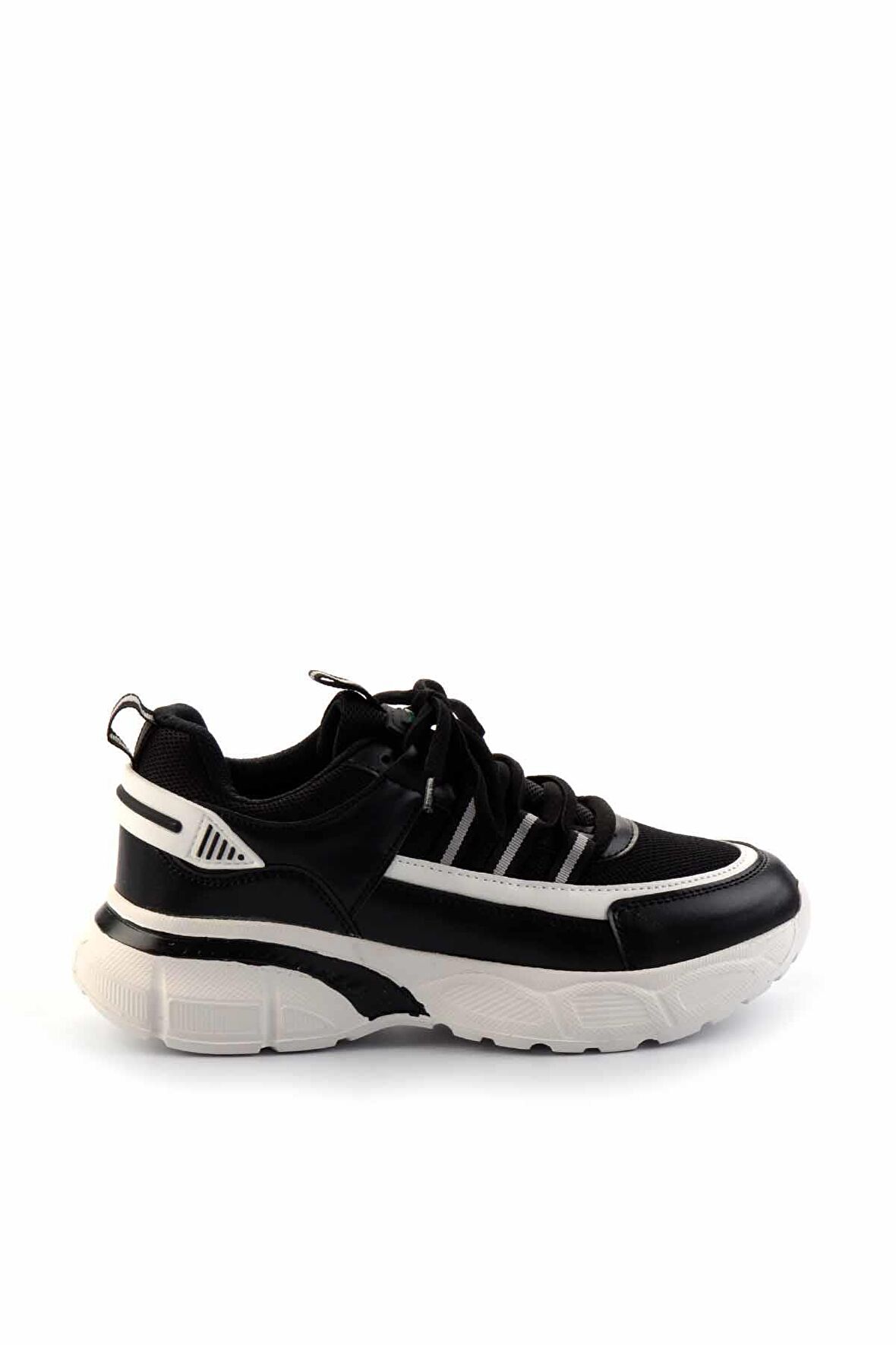 Siyah Beyaz  Kadın Sneaker K01478103609