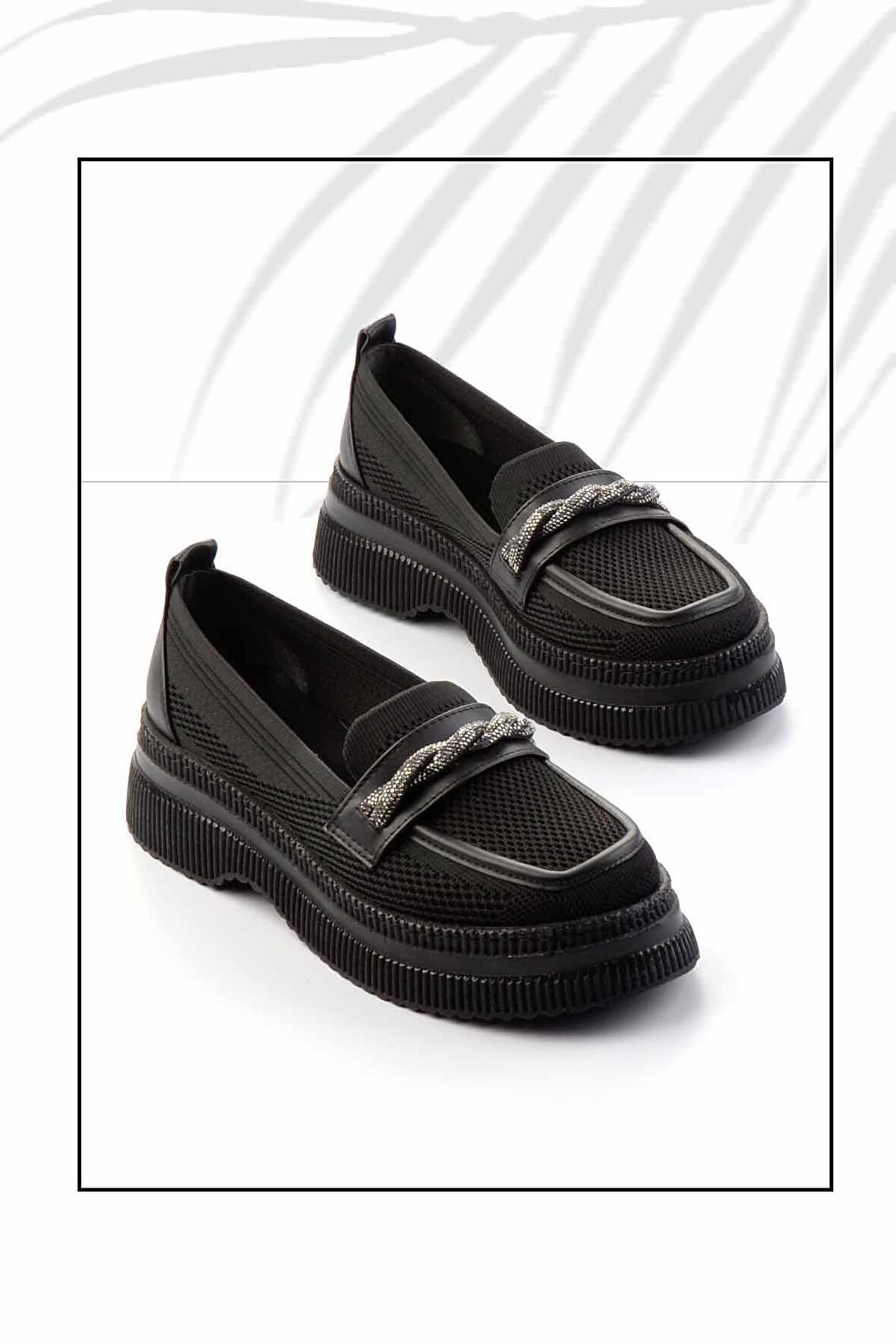 Siyah Triko  Kadın Loafer Ayakkabı K01474200882
