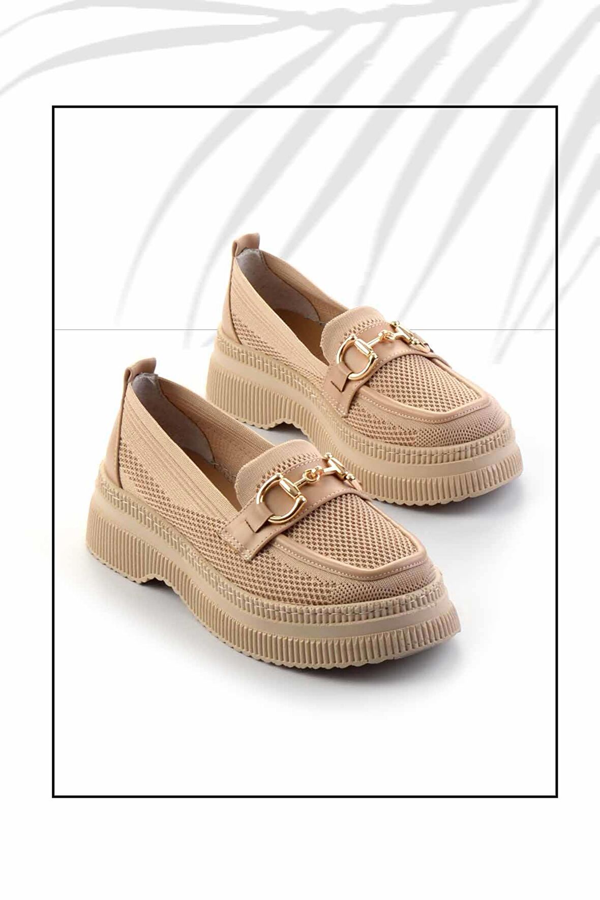 Nude Triko  Kadın Loafer Ayakkabı K01474200582