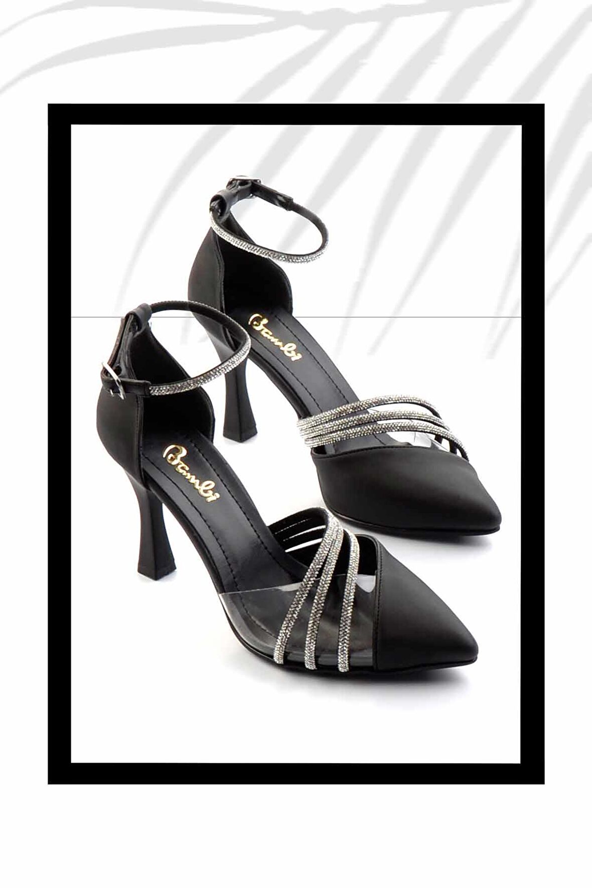 Mat Siyah Saten  Kadın Abiye Ayakkabı K01471060538