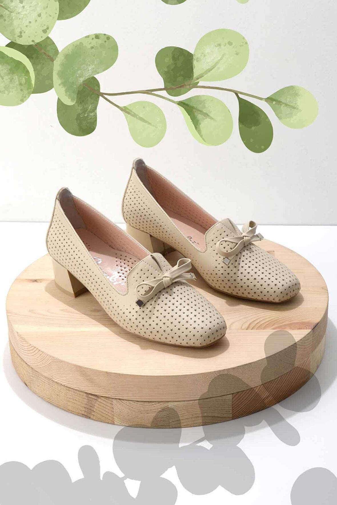 Bej Hakiki Deri Kadın Babet K01531200003