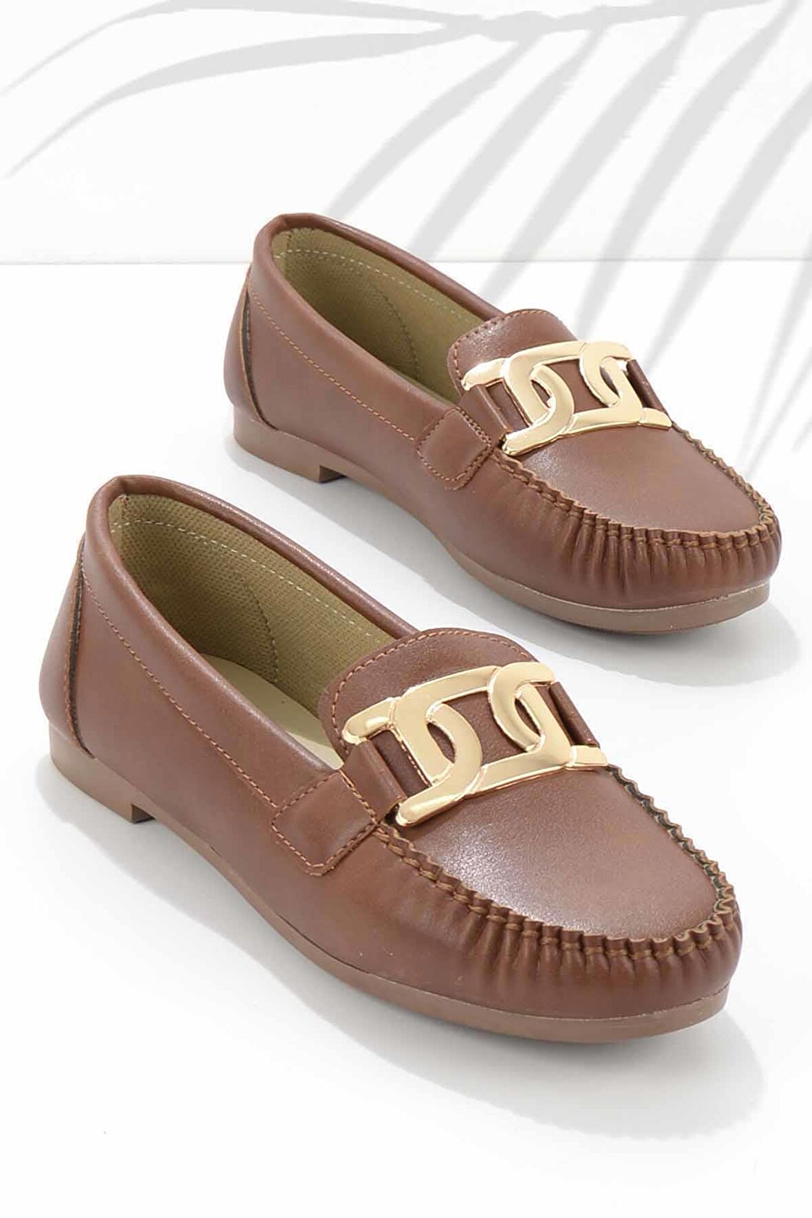 Bambi Taba  Kadın Loafer Ayakkabi K01542166609