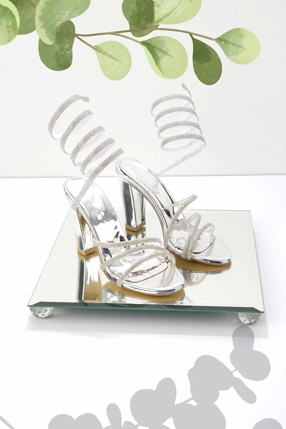 Lame Ayna  Kadın Abiye Ayakkabı K01575020639