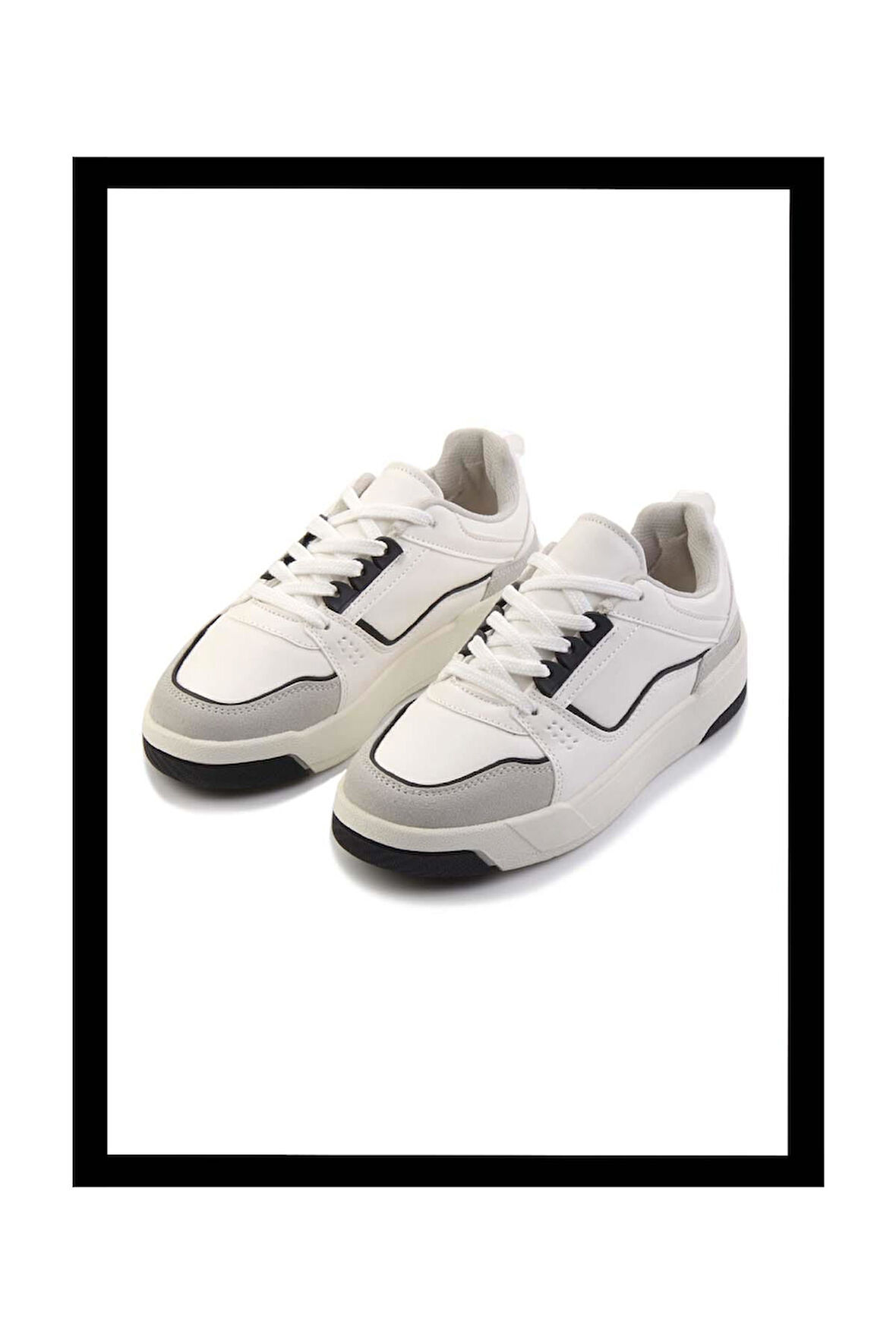 Beyaz Siyah  Kadın Sneaker K01591513009