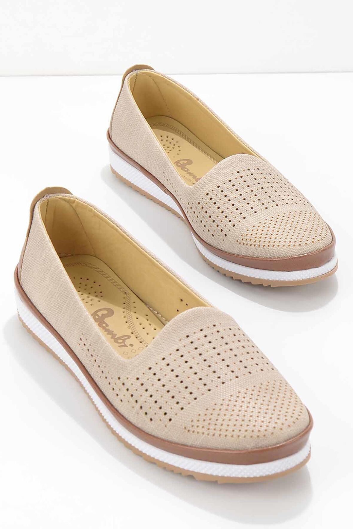 Bambi Vizon Kot  Kadın Casual Ayakkabi K01621301337