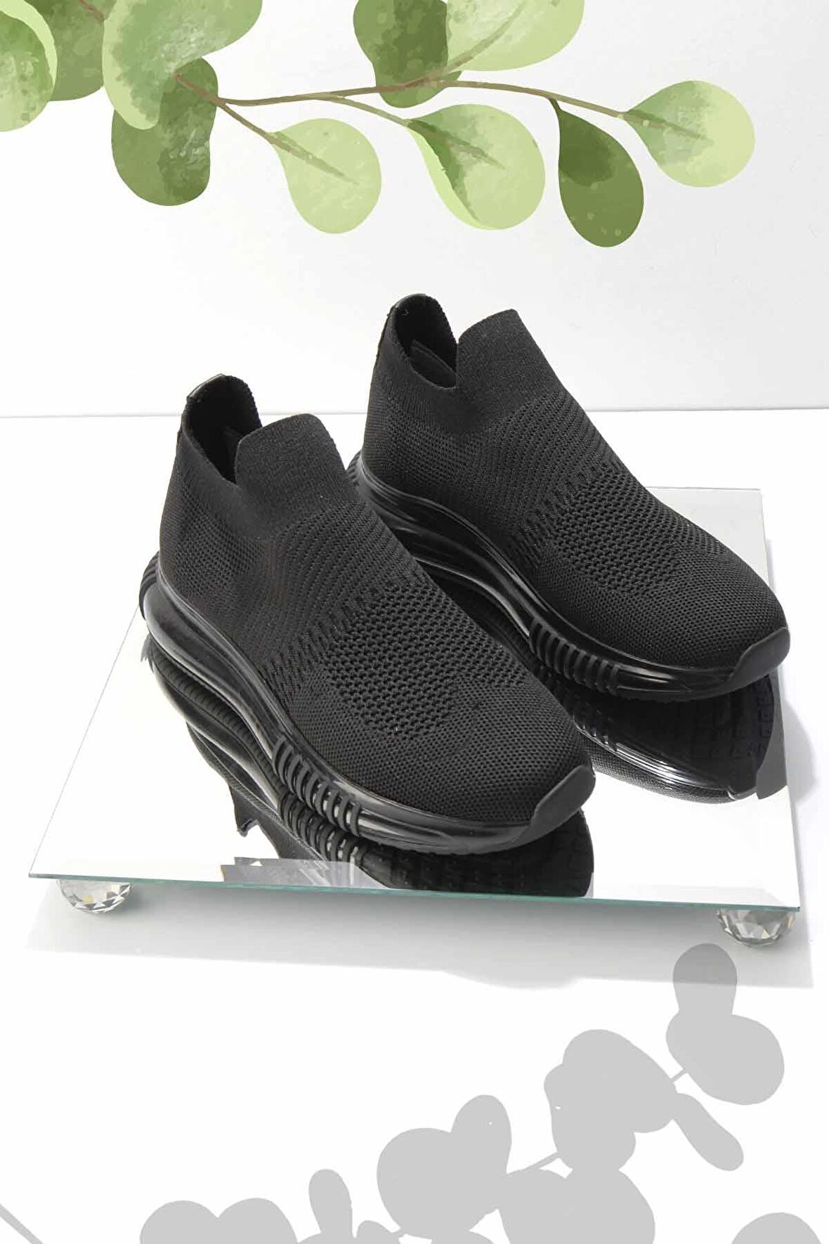 Bambi Siyah Triko  Kadın Sneaker K01703102782