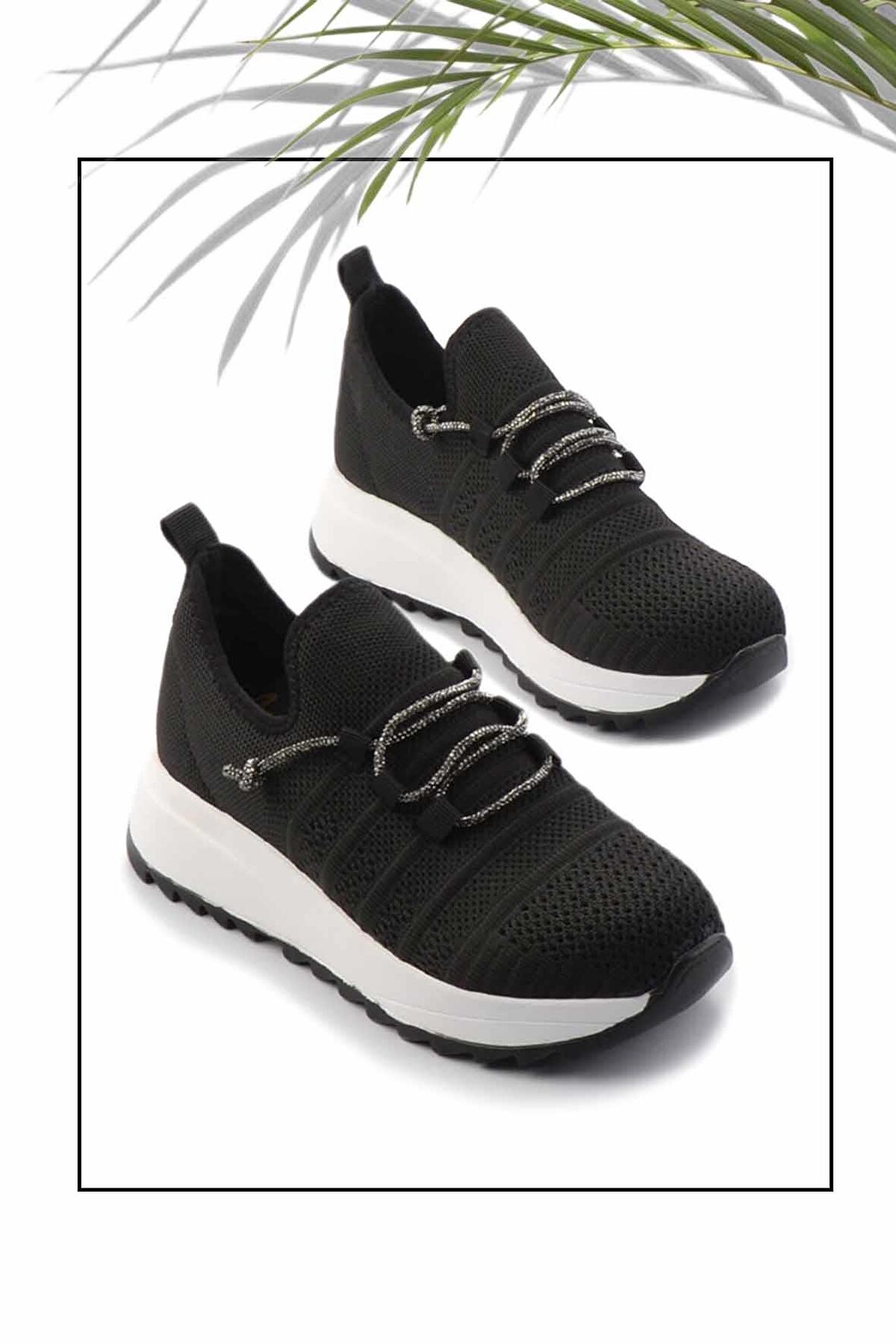 Siyah Triko  Kadın Sneaker K01792050082