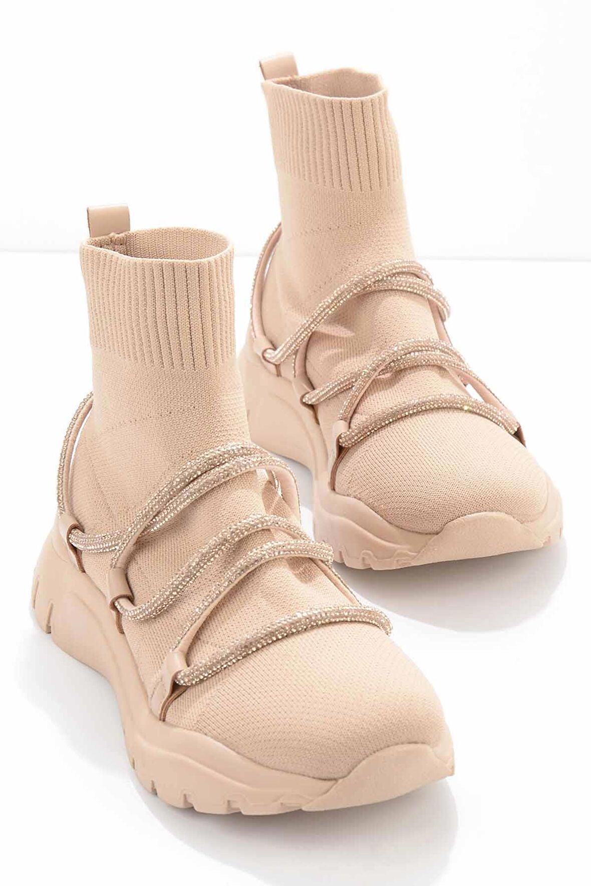 Bambi Nude Triko  Kadın Sneaker K01813020482