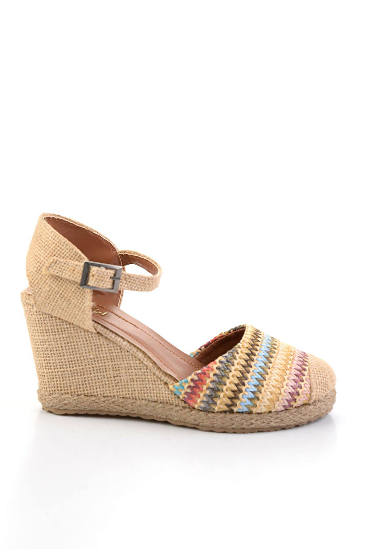 Çok Renkli  Kadın Dolgu Topuklu Ayakkabı K01874055565