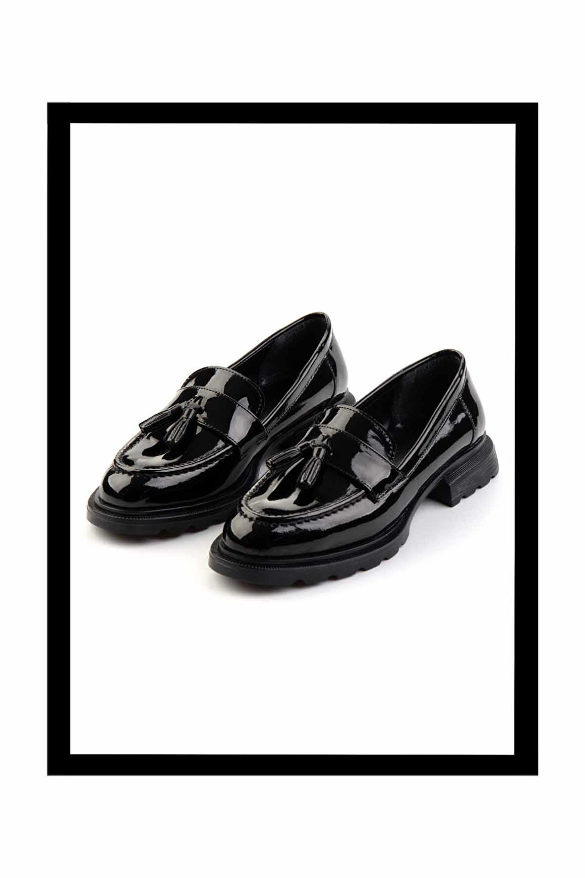 Siyah Rugan   Kadın Loafer Ayakkabı K01997027508