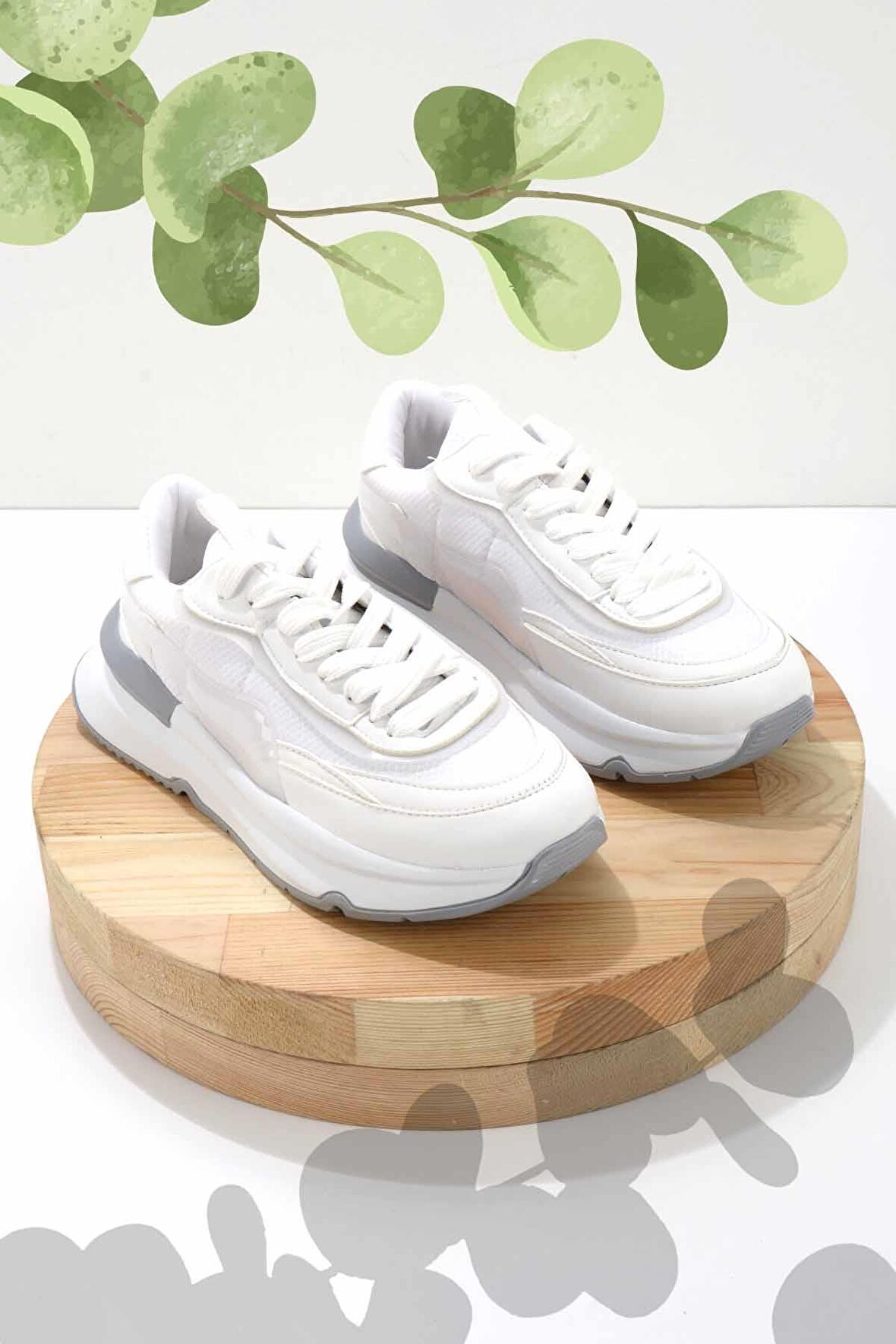 Bambi Beyaz Parasüt  Kadın Sneaker K01991016067