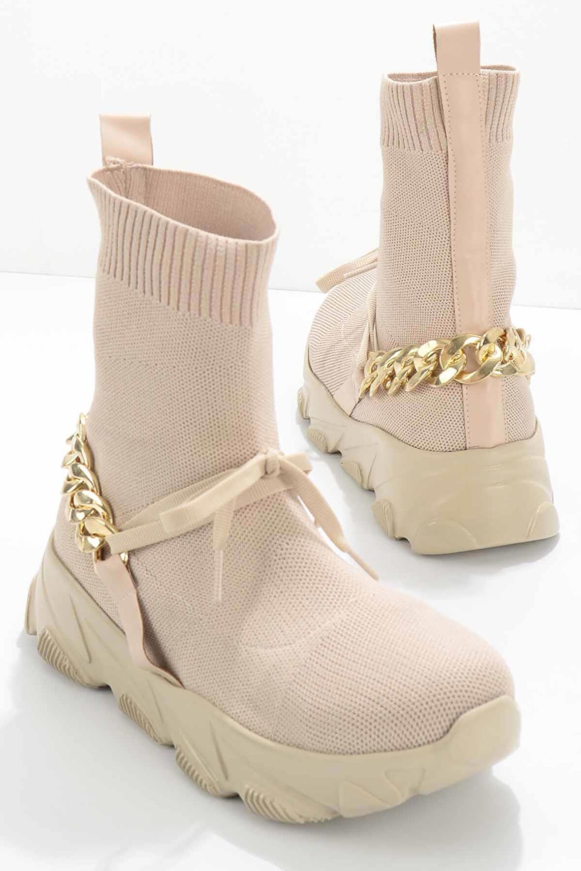 Bambi Nude Triko  Kadın Sneaker K01990010082