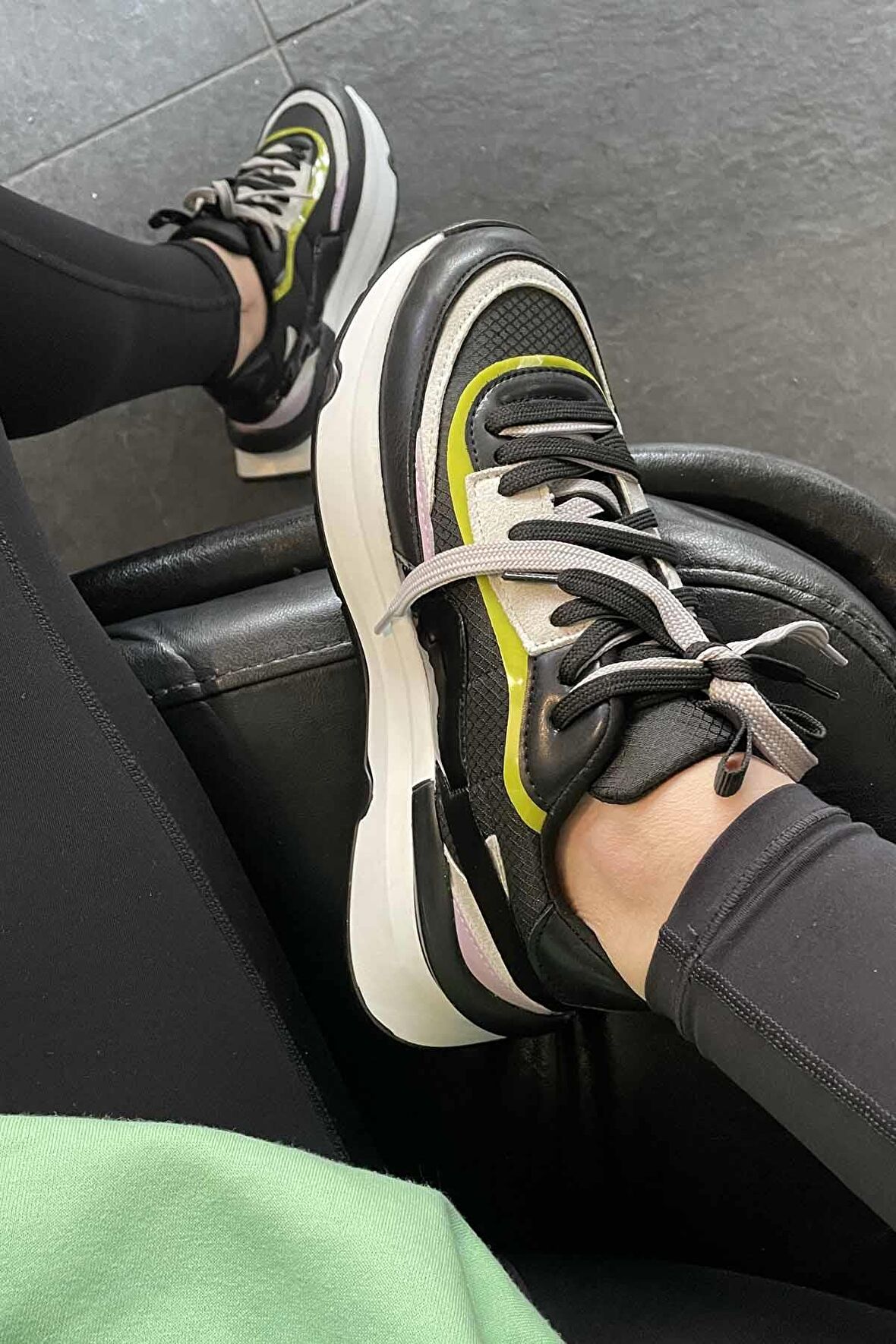 Bambi Siyah Lila Parasüt  Kadın Sneaker K01991016067
