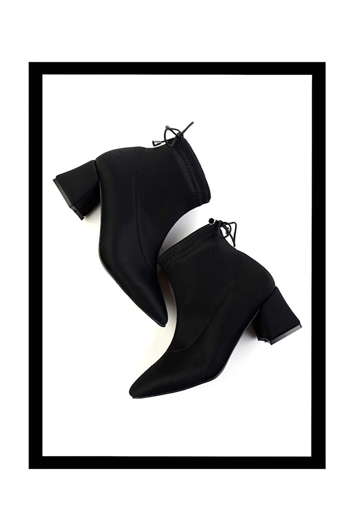 Siyah Streç  Kadın Bot & Bootie K02021020017