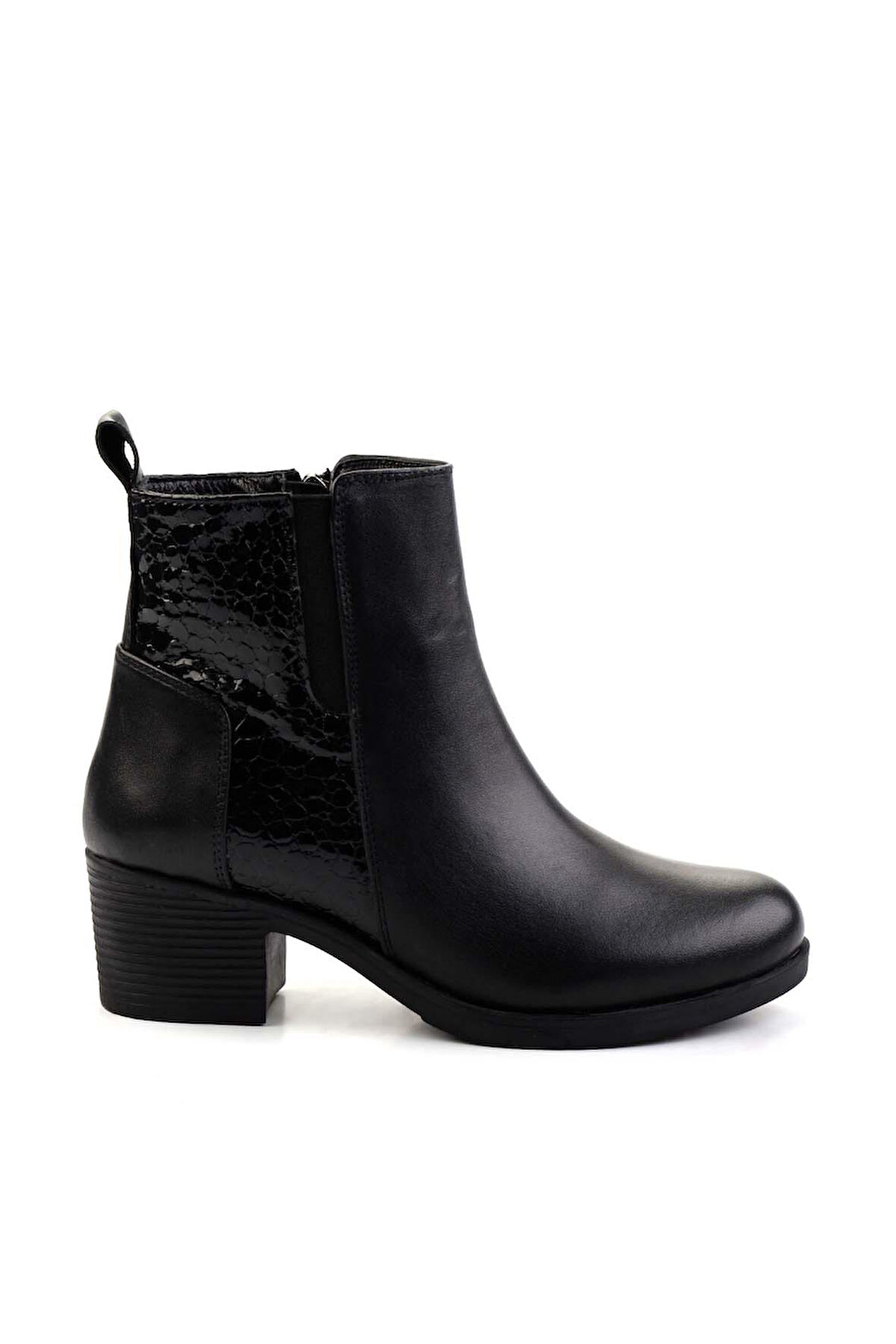 Siyah Hakiki Deri Kadın Bot & Bootie K02087753903