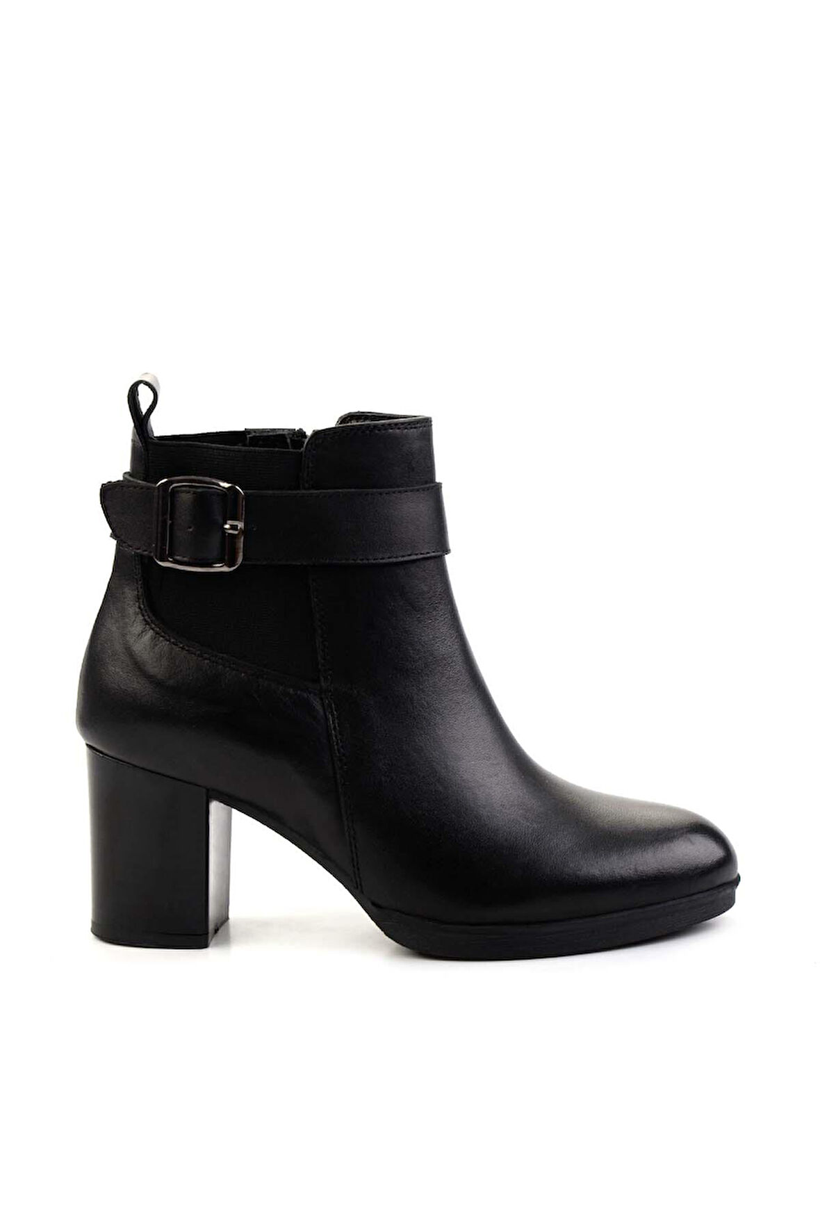 Siyah Hakiki Deri Kadın Bot & Bootie K02087756303