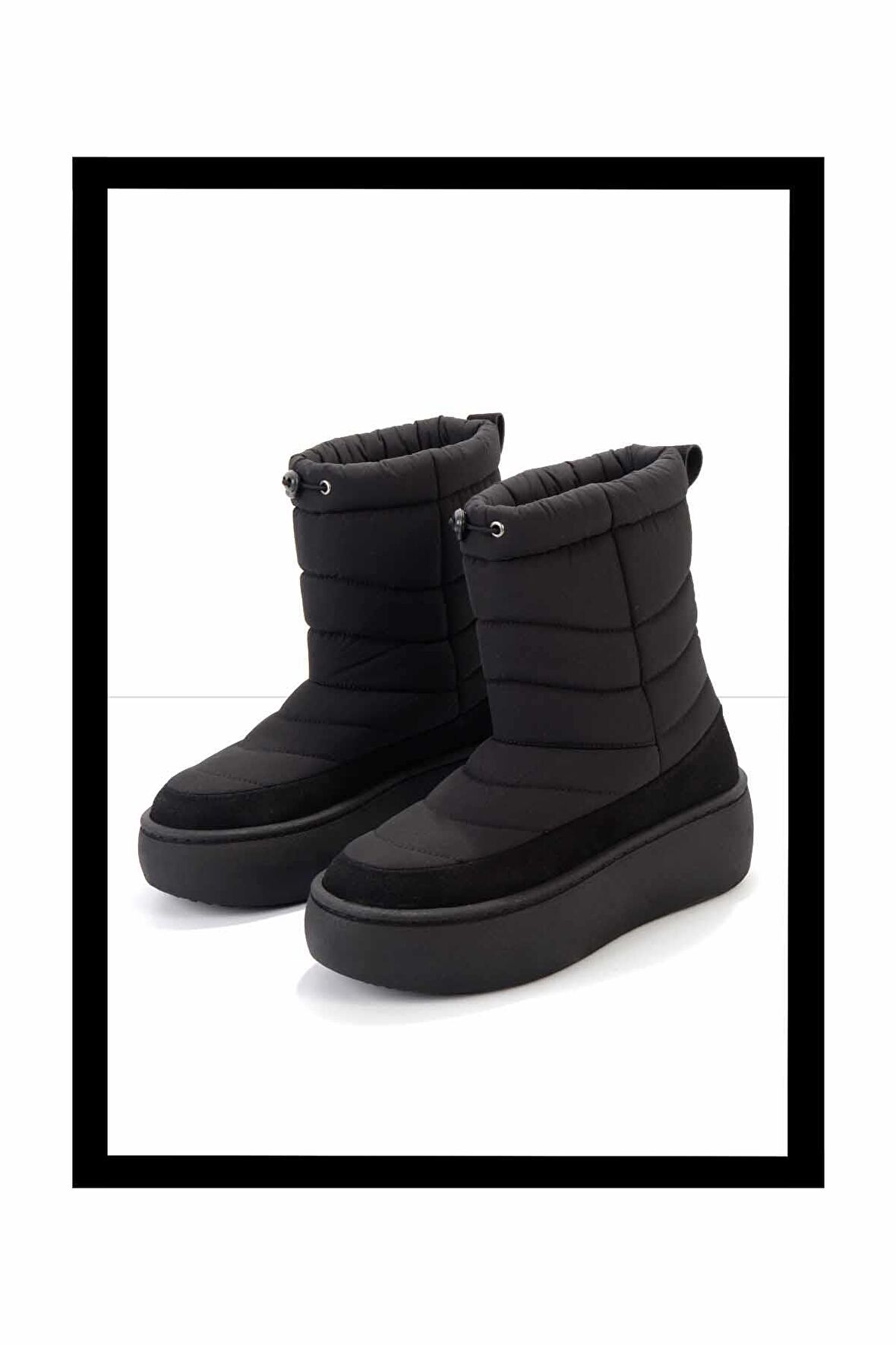 Mat Siyah Paraşüt  Kadın Bot & Bootie K02102011267