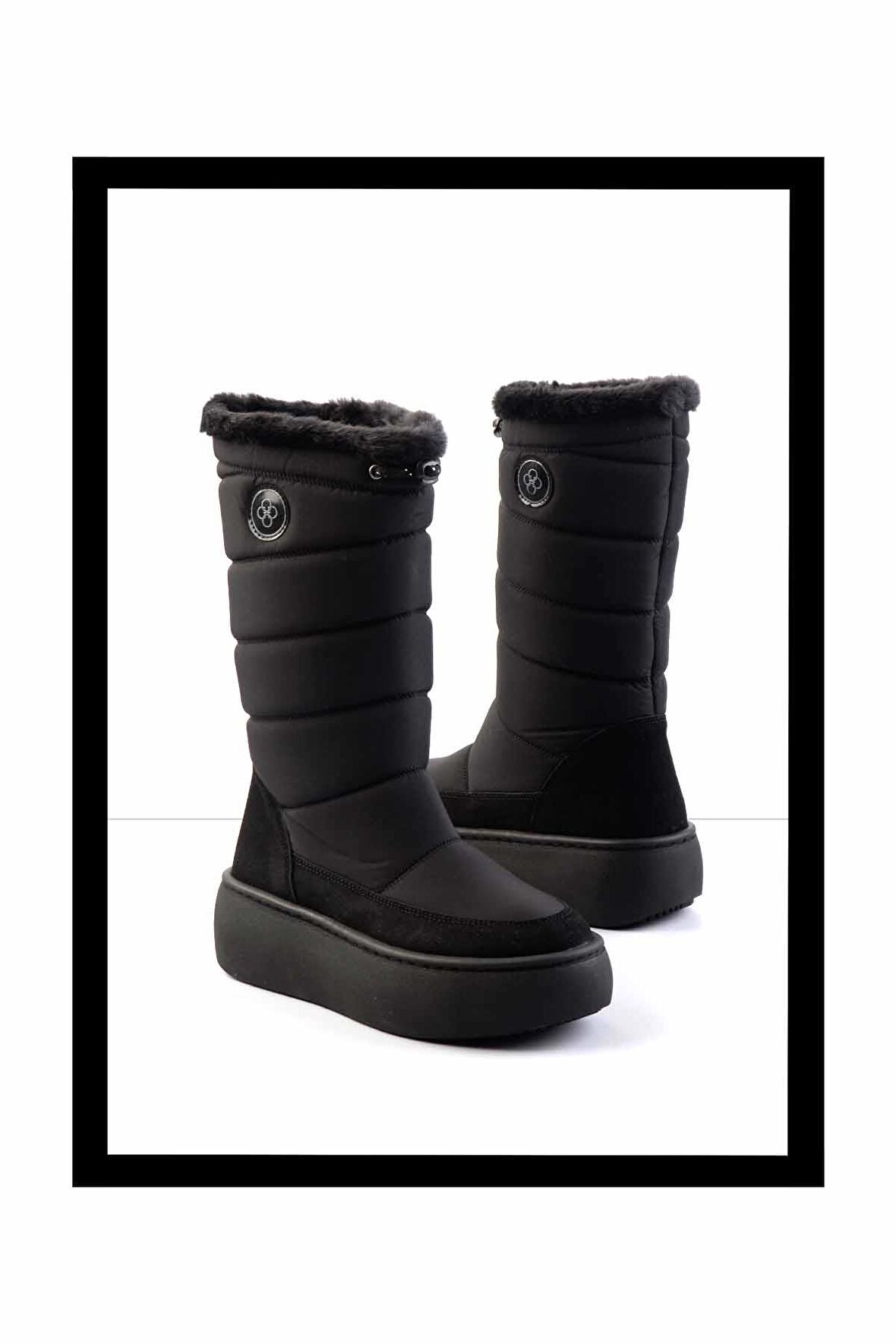 Mat Siyah Paraşüt  Kadın Bot & Bootie K02102011667