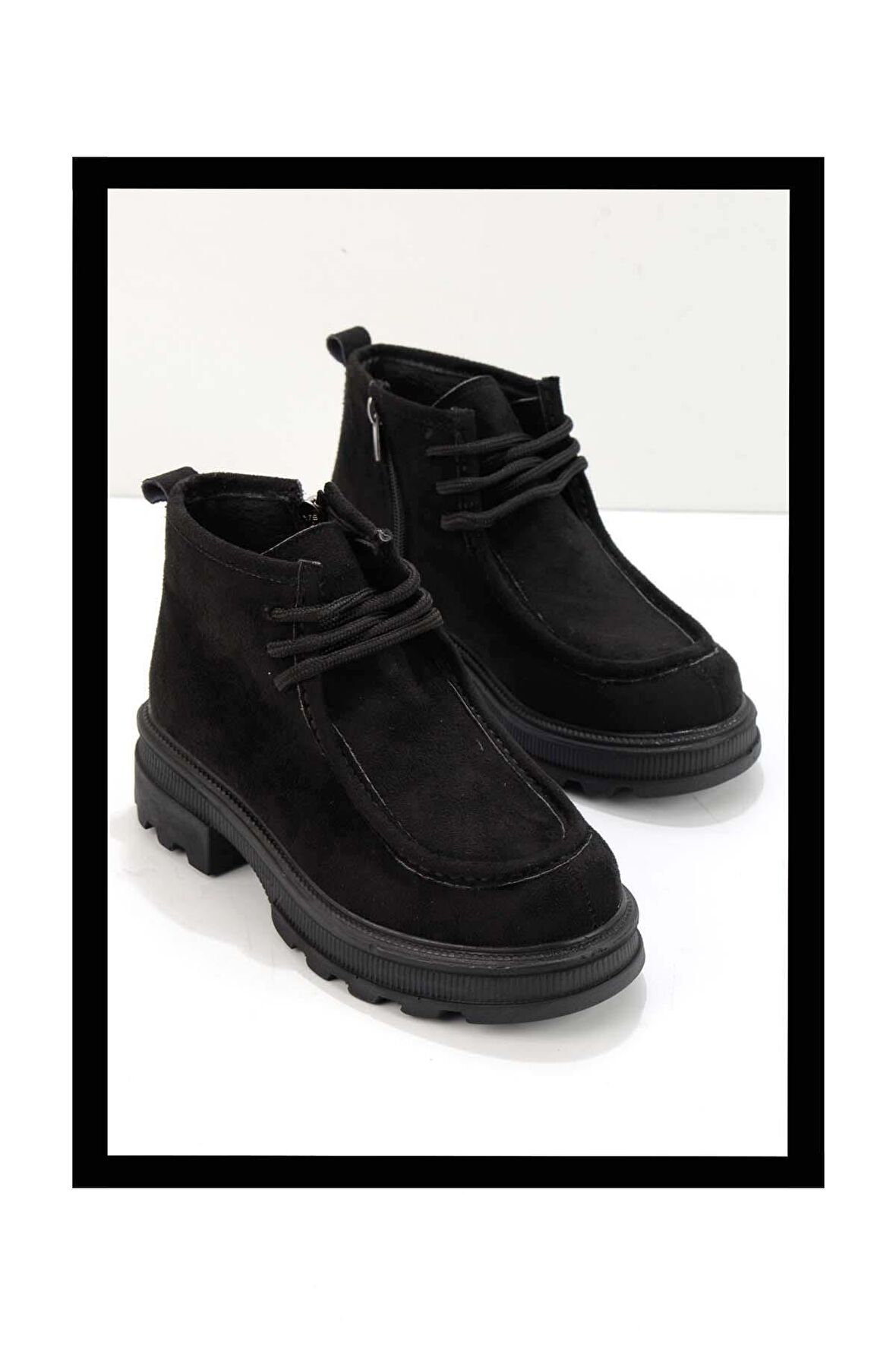 Siyah Süet  Kadın Bot & Bootie K02179745202