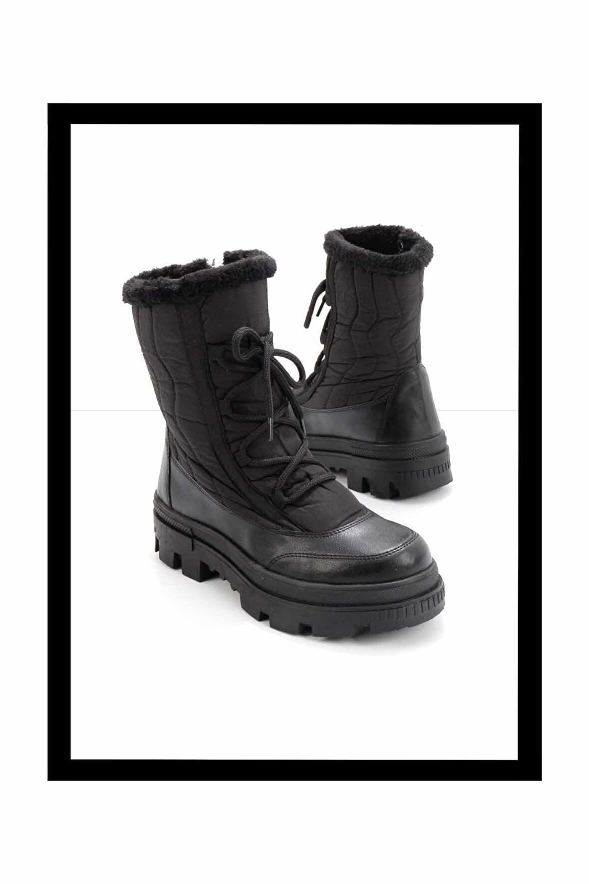 Siyah Paraşüt  Kadın Bot & Bootie K02179744167