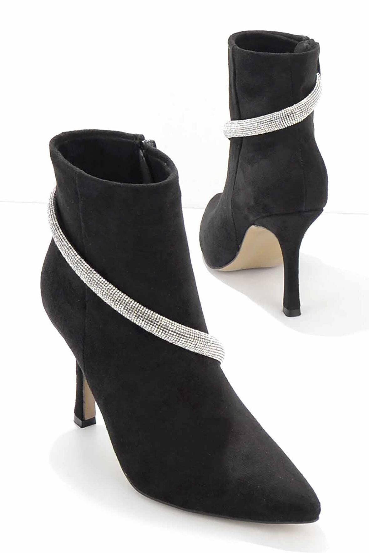 Bambi Siyah Süet  Kadın Bot & Bootie K02211572602