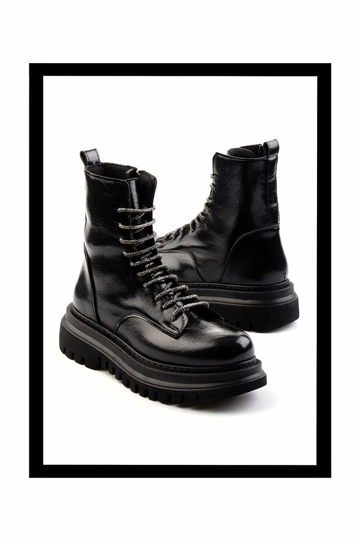 Parlak Siyah  Kadın Bot & Bootie K02377030009