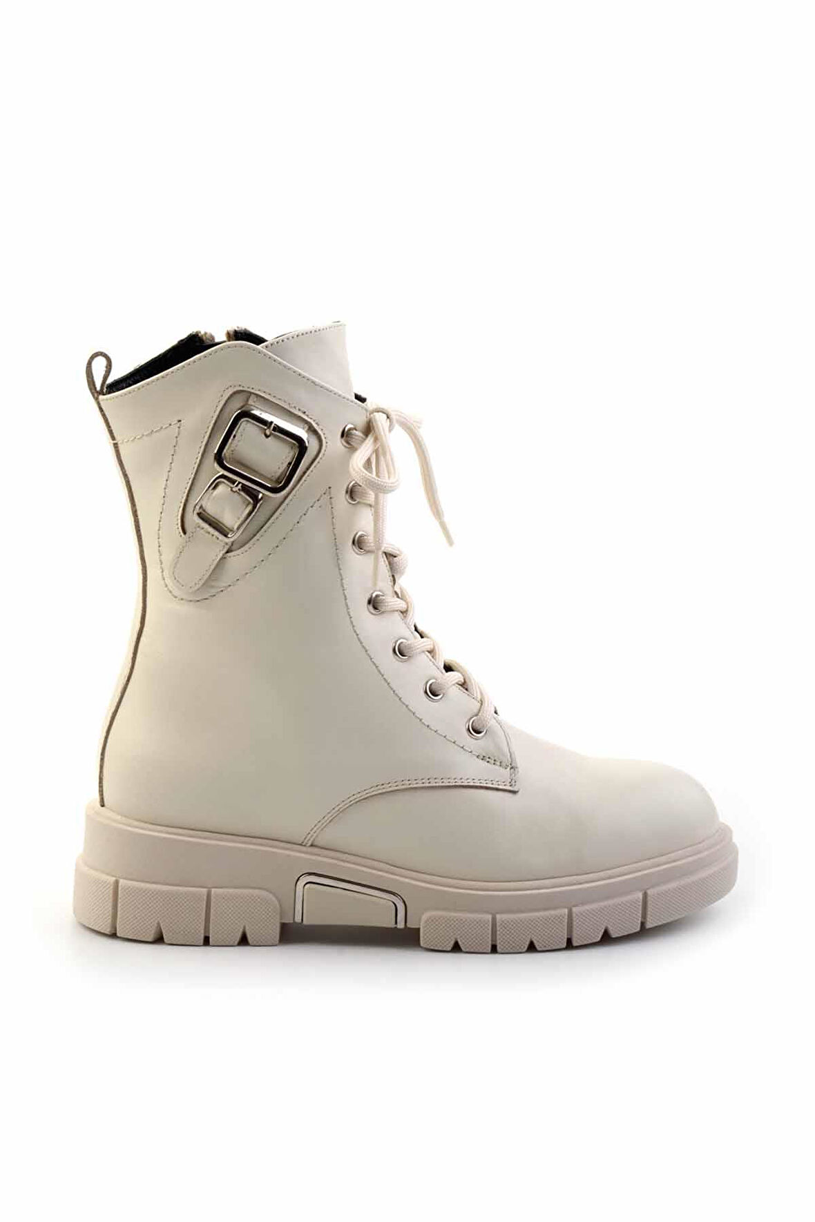 Bej Hakiki Deri Kadın Bot & Bootie K02413041503