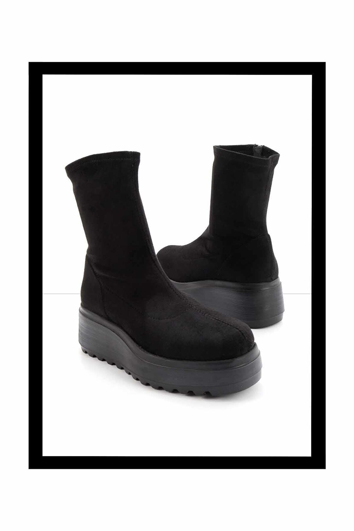 Siyah Streç  Kadın Bot & Bootie K02415015117