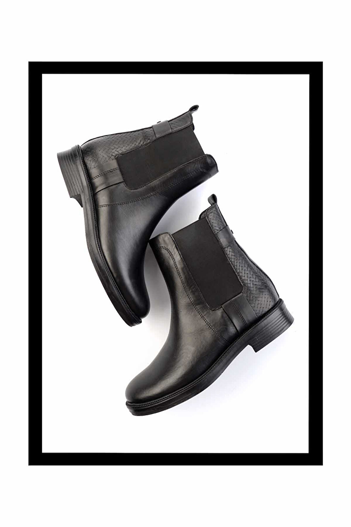 Siyah Hakiki Deri Kadın Bot & Bootie K02531207103